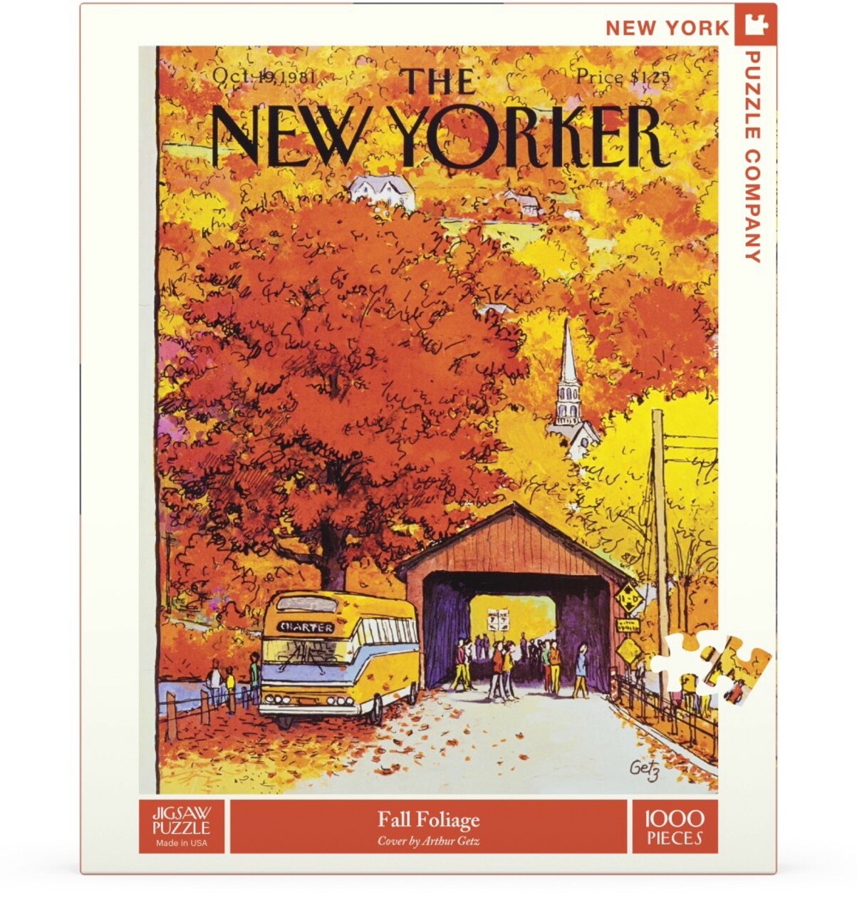 New York Puzzle Company Covered Bridge 1000 Piece Piece Jigsaw Puzzle